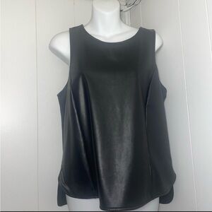Express Black Faux leather Sleeveless Women's Top
